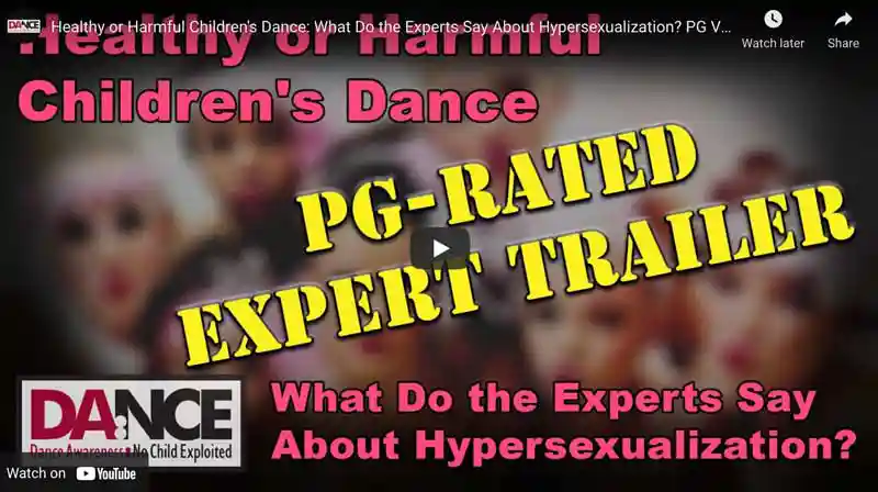 What do experts say about over sexualized children's dance
